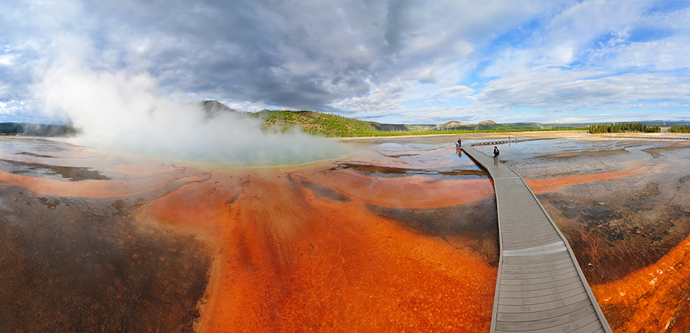 USA YELLOWSTONE NP, Grand Prismatic  Panorama 0136-0159